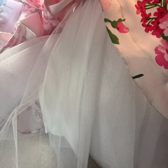 📌B. Smart Strapless  Mermaid Fitted Bodice Floral Evening -  Prom - Formal Gown - Picture 15 of 16